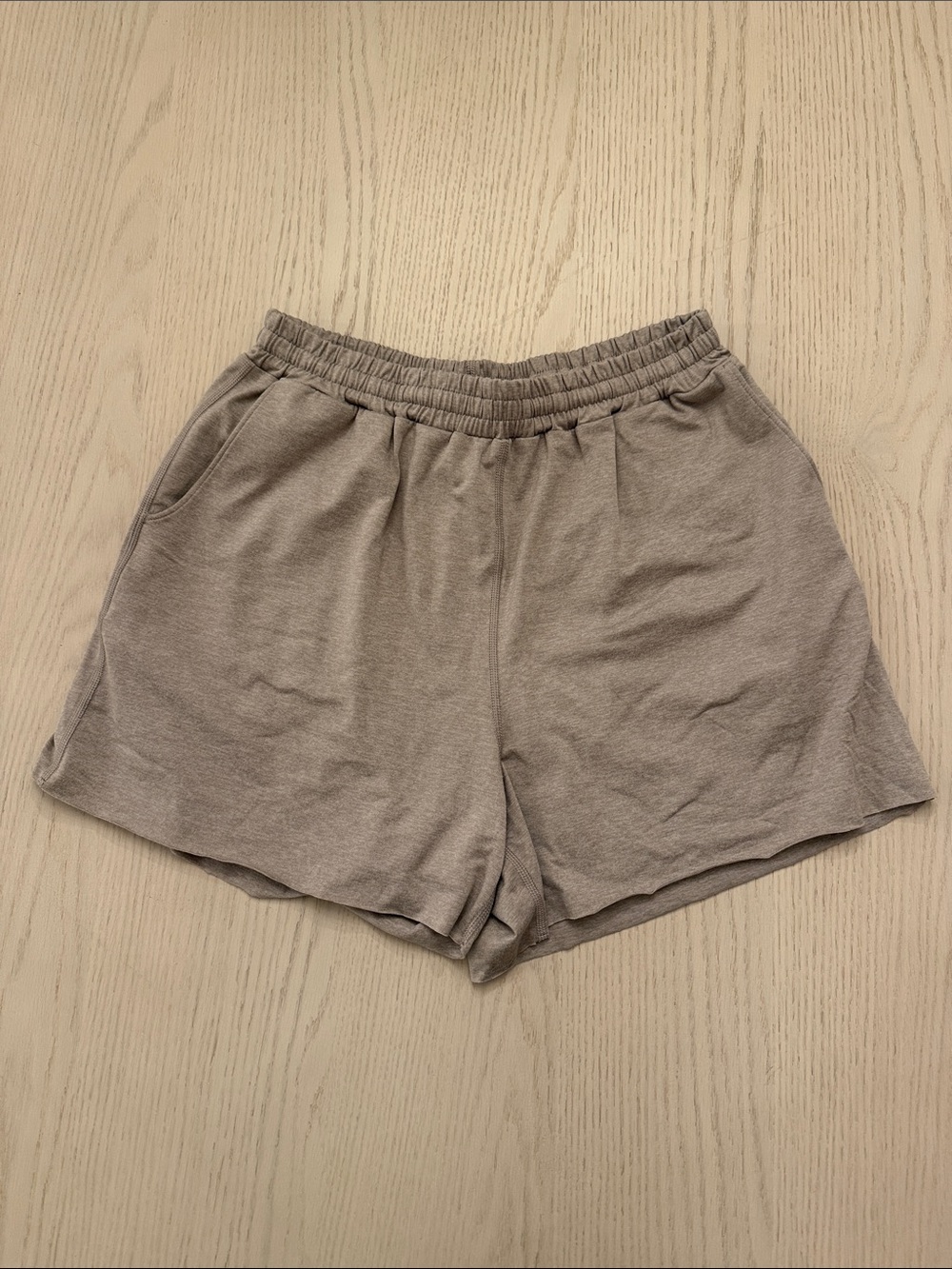 Vuori Women's Taupe Halo Shorts with Elastic Waist